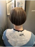 【新宿】マッシュショート　アンブレラカラー　白髪ぼかし