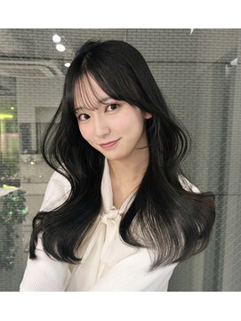 ユーフォリア 渋谷グランデ(Euphoria SHIBUYA GRANDE) 韓国ガーリーくびれヘア　透明感カラー　艶黒髪