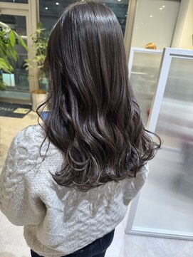 マルフェ 天王寺(marfe) 暗髪　オリーブグレージュ　アッシュグレージュ　透明感カラー