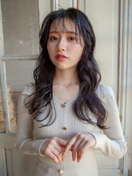 ポイントファイブバイソレイユ 豊橋駅前大通店(.5 by SOLEIL) ロングシースルーバングレイヤーカットブリーチなし