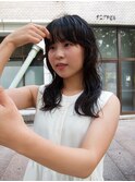 ニュアンスパーマ × セミロングパーマ