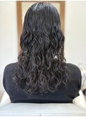 セミロングウェーブパーマ
