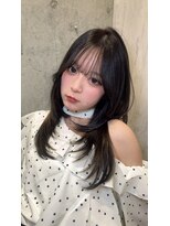 ロンドルピナス 小倉(Lond Lupinus) 黒髪カタログ/オリーブグレー/ココアベージュ/小顔に見せるヘア