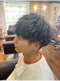 波巻きパーマ