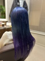 ニッケ ヘアーデザイン(nikke hair design) 複雑履歴対応ブルーパープルグラデーション