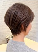 武蔵小杉イルミナカラーハンサムショートウルフベージュアッシュ