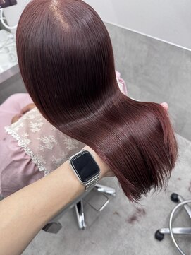 カルム 天神大名(calme) 【calme】コーラルピンク 髪質改善 ダスティピンク ピンクカラー