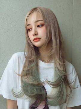 テーラヘアー 我孫子店(TELA HAIR) ミルクティー×ミントグリーン【我孫子】＜20代30代40代50代＞