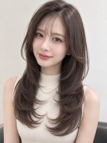 アロン(ALLON) 韓国風くびれレイヤー × 透明感ブラウン