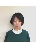黒髪斜めバングラウンドボブ＆ナチュラルリラックスカール☆