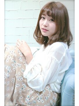 ホラン(HoLan) 【HoLan】ナチュラルストレートx毛先ワンカールxベージュ