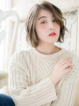 モッズ ヘア 福岡姪浜店(mod's hair) *mod's姪浜*…個性的インナーカラーの小顔大人ボブc