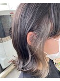 【インナーカラー】ミルクティーベージュにダークグレージュ