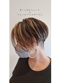 ハンサムショート×バレイヤージュハイライト
