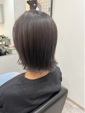 サンフィールド(Sunfield) グレージュ×切りっぱなしミディアムライン