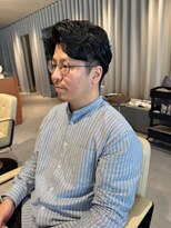 ノラギンザユー(NORA GINZA/U)&nbsp;メンズパーマパーマメンズニュアンスパーマパーマセンターパート