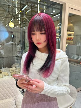 ゼスト フィーノ(ZEST fino) ロングレイヤー × アンブレラカラー 【立川】ピンク系