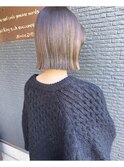 切りっぱなしボブ/ミルクティーアッシュ