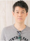 30代40代ブラック短髪ビジネスフェードスタイルX北浦和