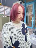 ヘアーメイクオズ(hair make O/S) 【KON】フェイスレイヤー/マッシュ/ピンクカラー