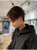 ベリーショート/ダークアッシュ/ニュアンスパーマ/韓国マッシュ
