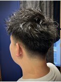 ツーブロフェードアップバングショート