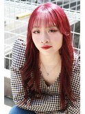 大人女子のツヤ感暖色カラー×ロングレイヤーカット　Y