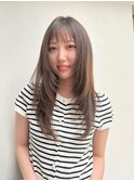 ナチュラルレイヤー×透け感バング
