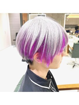 デイズ(days) パープルカラーをインナーカラーにバイカラーツートンカラー