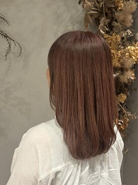 ヒトイロ(hitoiro) ブリーチなしピンクベージュカラー