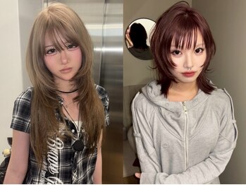 キオクエコ(KIOX eko)の写真/ハイトーンカラー×レイヤーカットでトレンド感のあるhairを提案☆前髪・顔周りのカットで顔立ちすっきり♪
