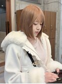 ハニーベージュ/ハイトーン/透明感/ボブ/名古屋/伏見/栄