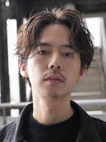 フィフス 大分(fifth)&nbsp;大分無造作スパイラルパーマメンズカットショートセンターパート