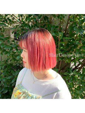 ヘアーデザイン アズール(Hair Design Azur) 【Azur】色落ちも可愛い“salmon PINK”