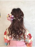 卒業式×ハーフアップヘアアレンジ