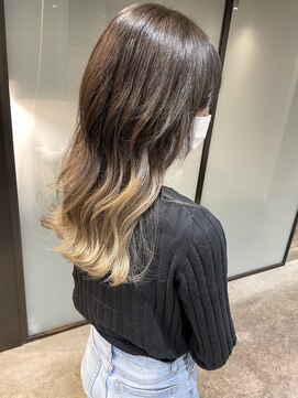 エイト 上野店(EIGHT ueno) 【EIGHT上野】日木[NIKI]_ブリーチ１回ベージュグラデーション