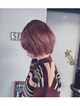 ヘアーサロン セプト(Hair Salon Sept) ウルフショート×ローズピンク