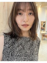 アンガーデン(Une GARDEN)&nbsp;大人かわいいくびレイヤー×チョコレートカラー　前髪