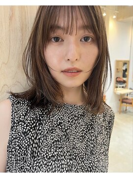 アンガーデン(Une GARDEN) 大人かわいいくびレイヤー×チョコレートカラー 前髪