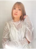 ストレートボブ/ハイトーンレイヤー