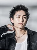 ベリーアップバングスパイキーショートツーブロック