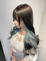 アジールヘア 池袋東口店(agir hair)&nbsp;人気透明感ターコイズカラー☆レイヤースタイル池袋東口店