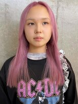 セル(CELL)&nbsp;エッジーピンク 顔周りレイヤー ストレート ロングヘア