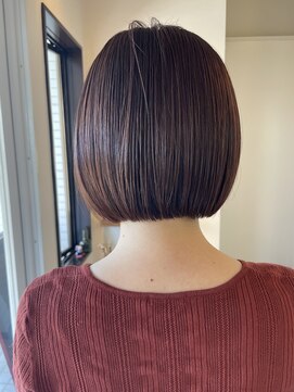 リュンヌ 門前仲町(lune) 切りっぱなしボブハイライトベージュカラーショートレイヤーロブ