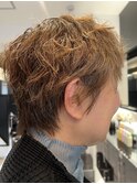 マッシュショート×パーマ