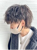 ツイストスパイラルパーママッシュウルフカットメンズサロン眉毛