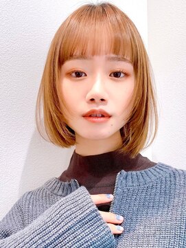 セイドット オモテサンドウ(Say. omotesando) Say.ショートボブホワイトグレージュミニウルフぱっつん前髪青山