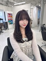 ハピネス 梅田茶屋町店(HAPPINESS)&nbsp;レイヤーカット/韓国ヘア/髪質改善/顔周り/ラベンダーグレージュ