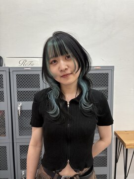 ブレス(bless) インナーカラー/ミント/ウルフカット