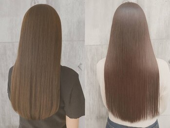 ロハスバイケンジ(LOHAS by KENJE)の写真/まるで地毛のようなナチュラルストレート。質感もデザインも妥協しない“髪質改善ストレート”を。